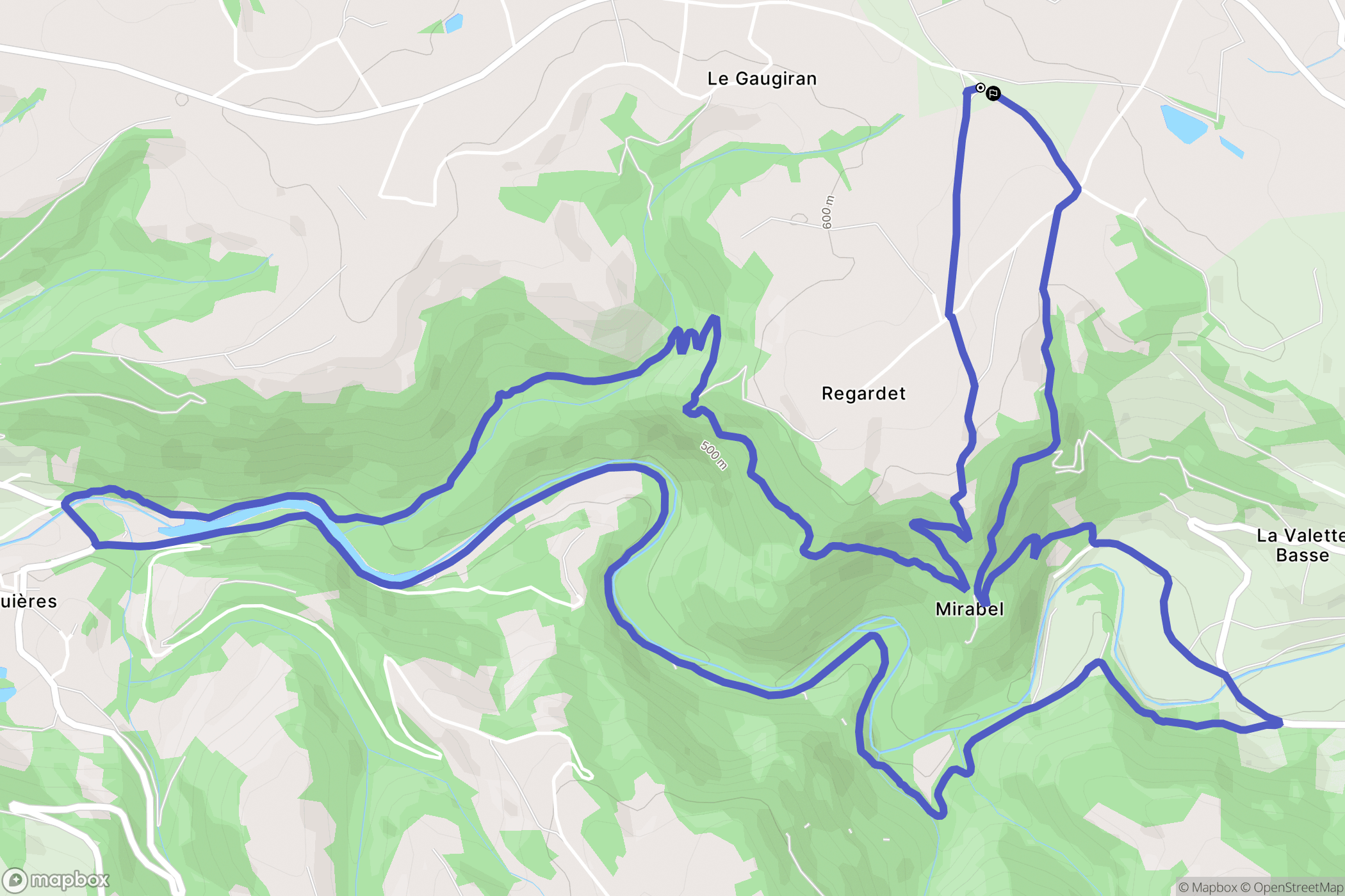Rignac : carte du parcours de randonnée - France
