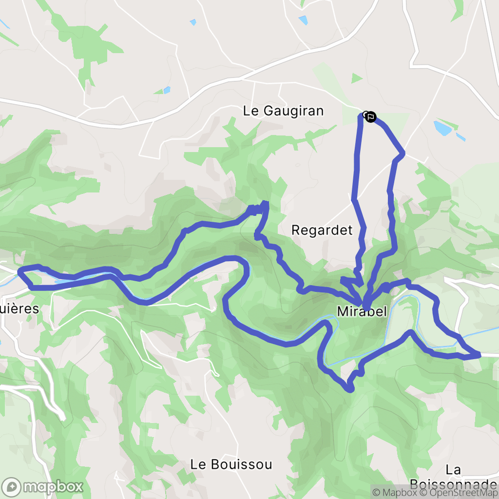 Rignac : carte du parcours de randonnée - France
