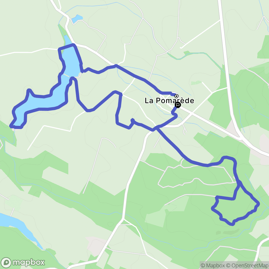 La Pomarède : carte du parcours de randonnée - France