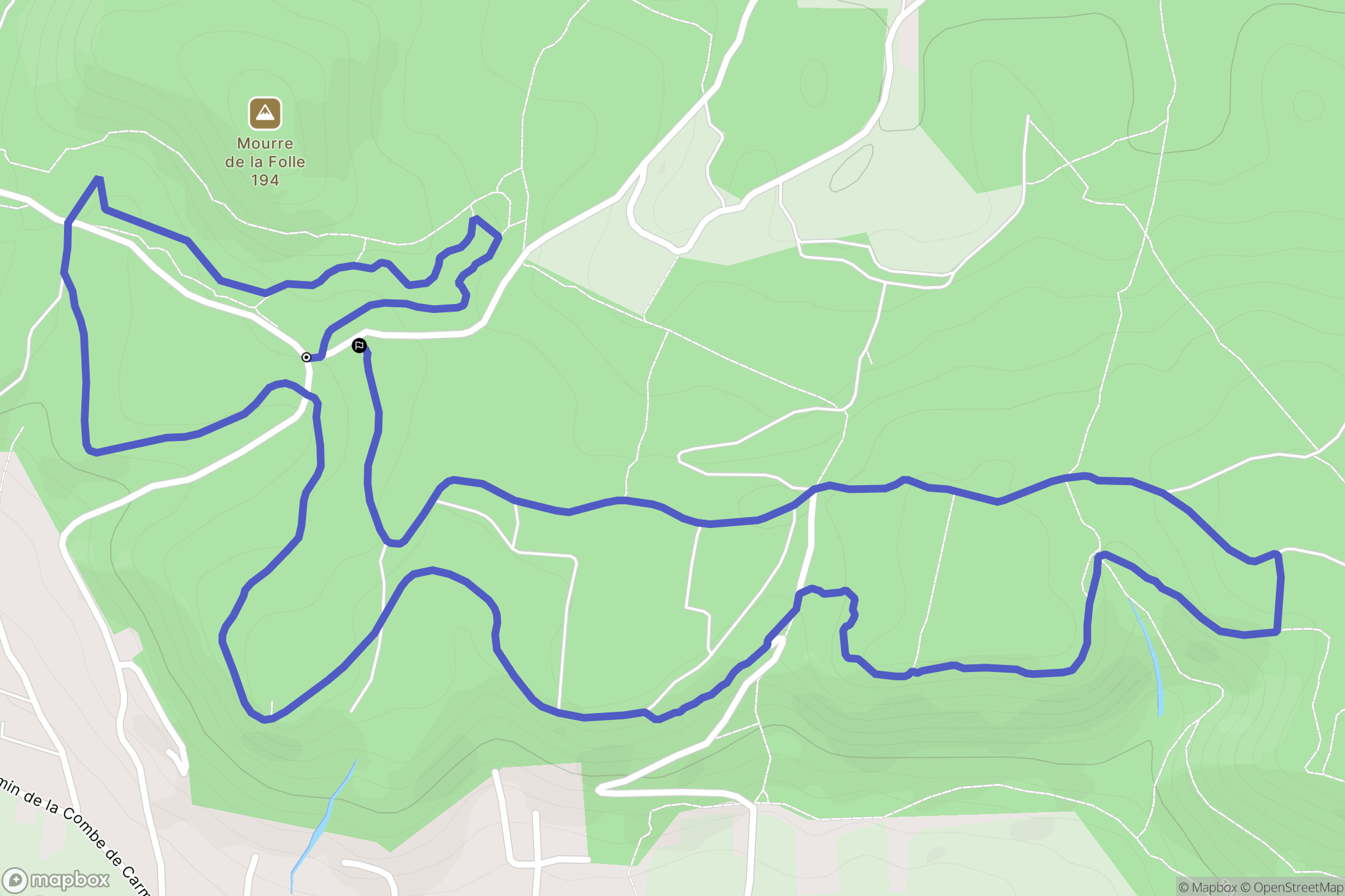 Chusclan : carte du parcours de randonnée - France