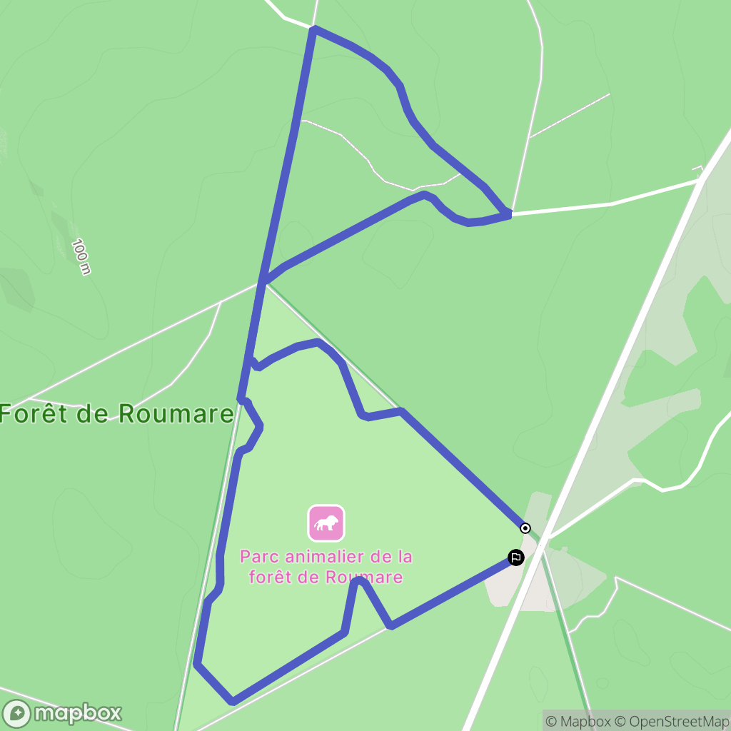 Val-de-la-Haye : carte du parcours de randonnée - France