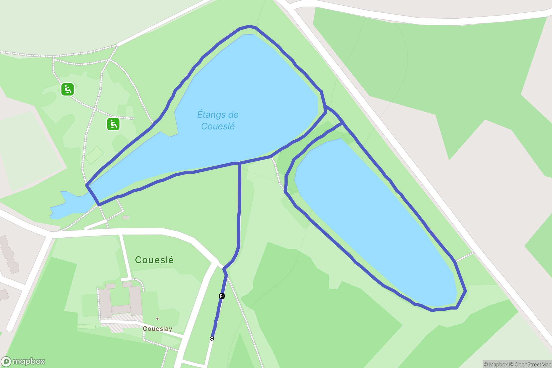 Allaire : carte du parcours de randonnée - France
