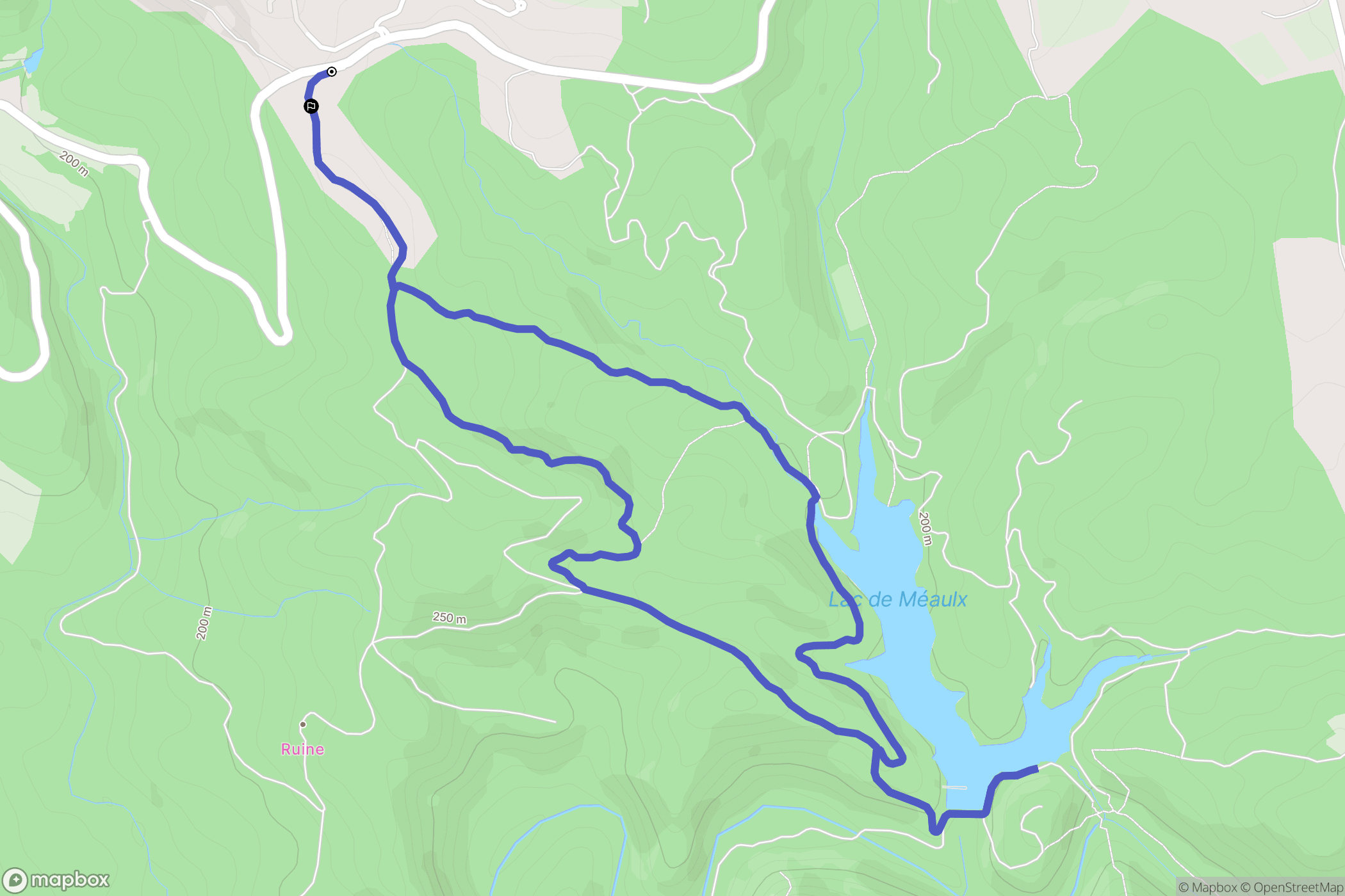 Seillans : carte du parcours de randonnée - France