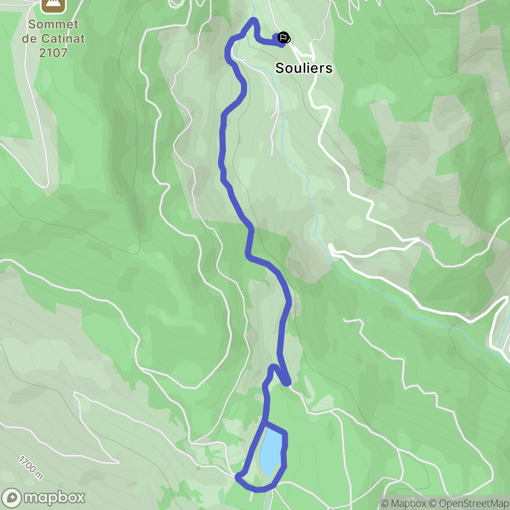 Château-Ville-Vieille : carte du parcours de randonnée - France