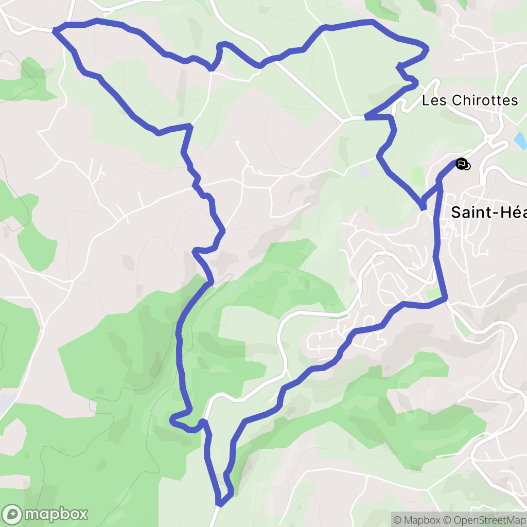 Saint-Héand : carte du parcours de randonnée - France