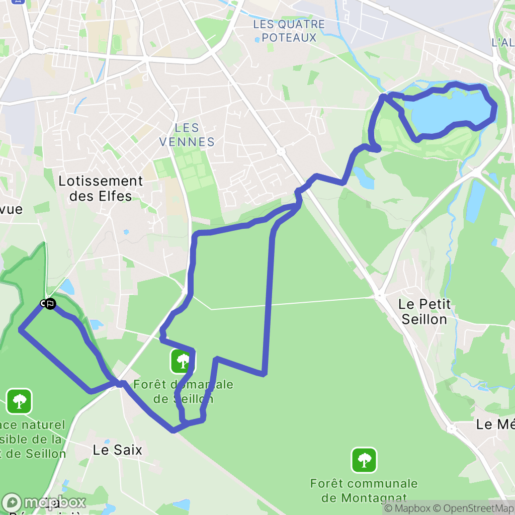 Péronnas : carte du parcours de randonnée - France