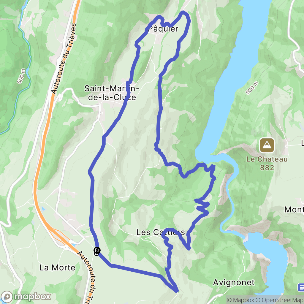 Avignonet : carte du parcours de randonnée - France