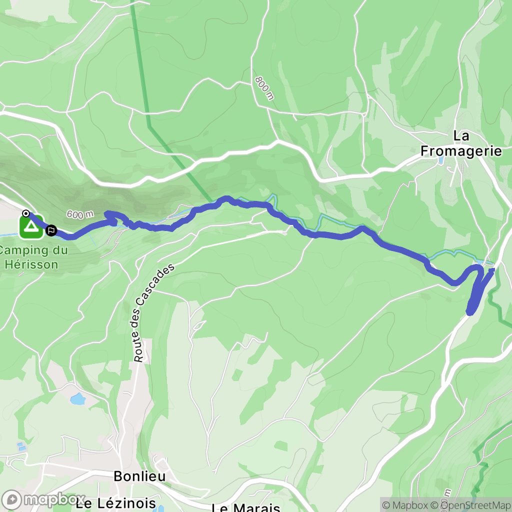 Menétrux-en-Joux : carte du parcours de randonnée - France