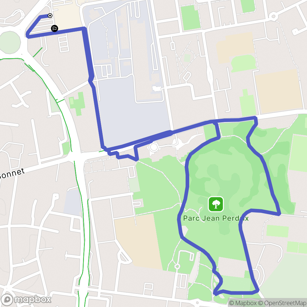 Valence : carte du parcours de randonnée - France