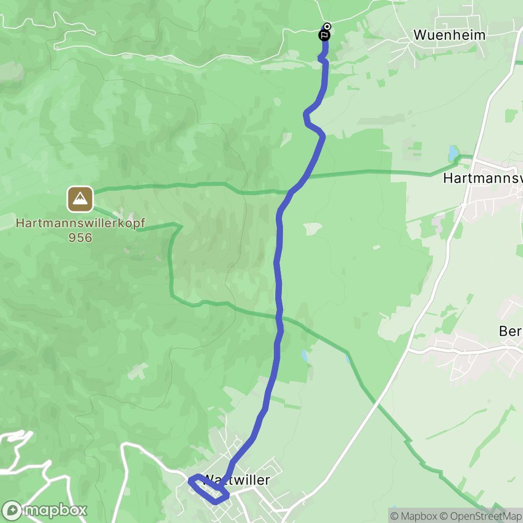 Soultz-Haut-Rhin : carte du parcours de randonnée - France