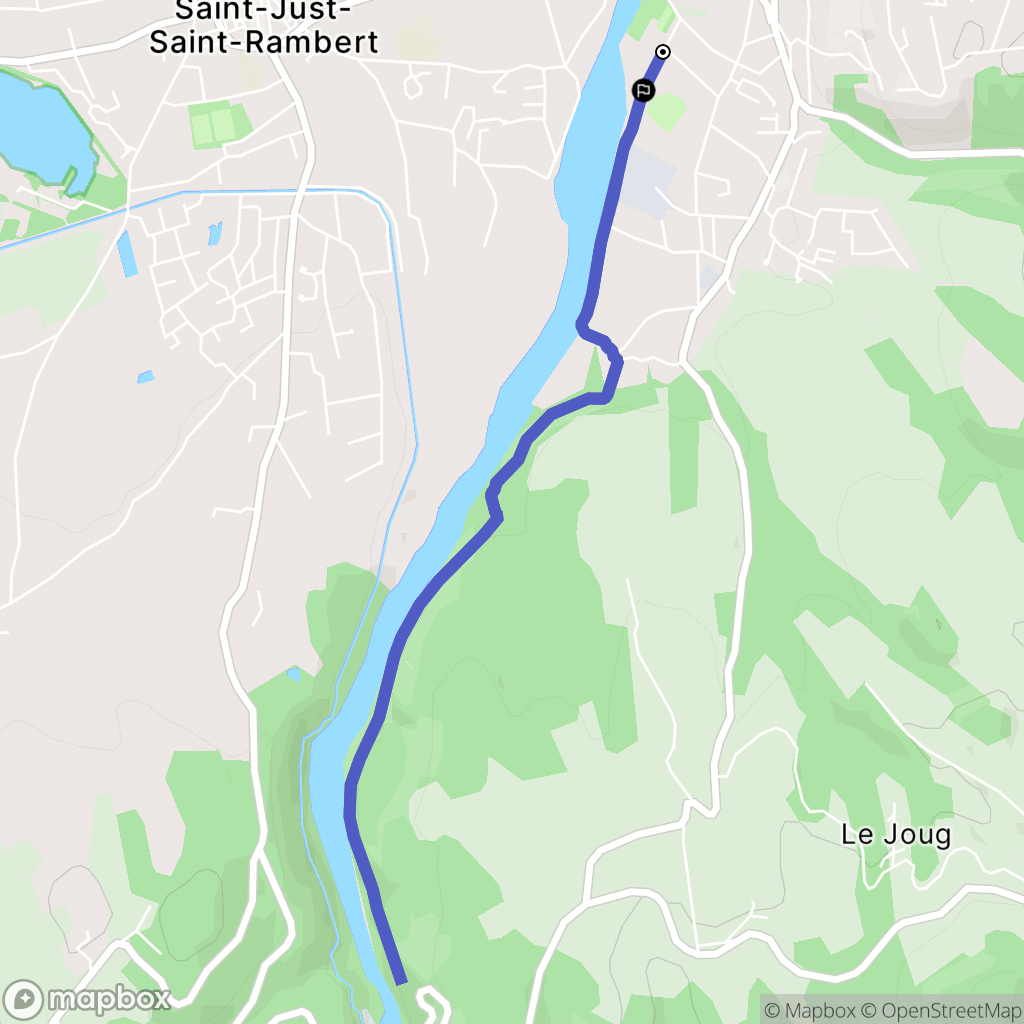 Saint-Just-Saint-Rambert: routekaart voor buitenactiviteiten - France