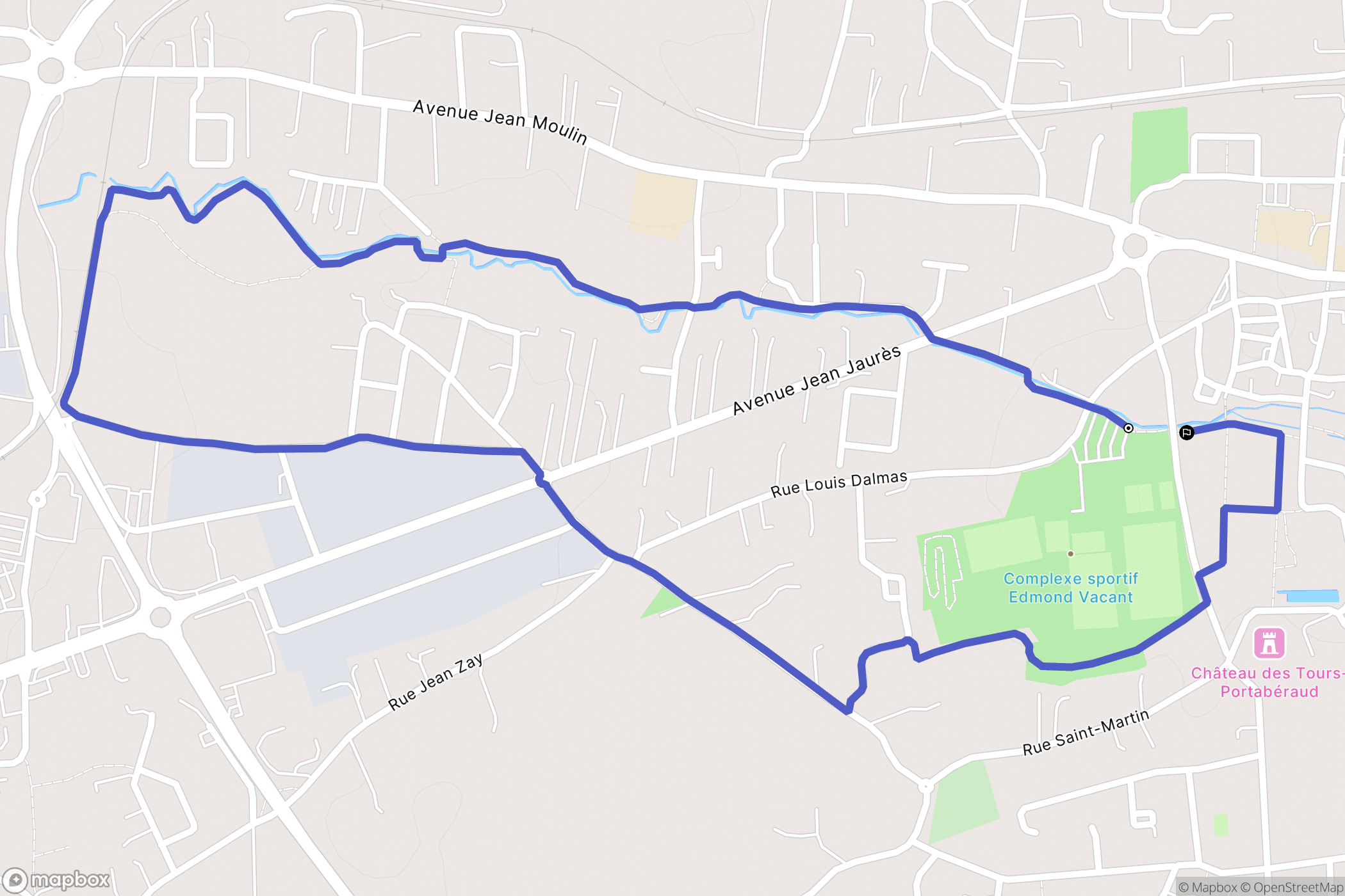 Mozac : carte du parcours de randonnée - France