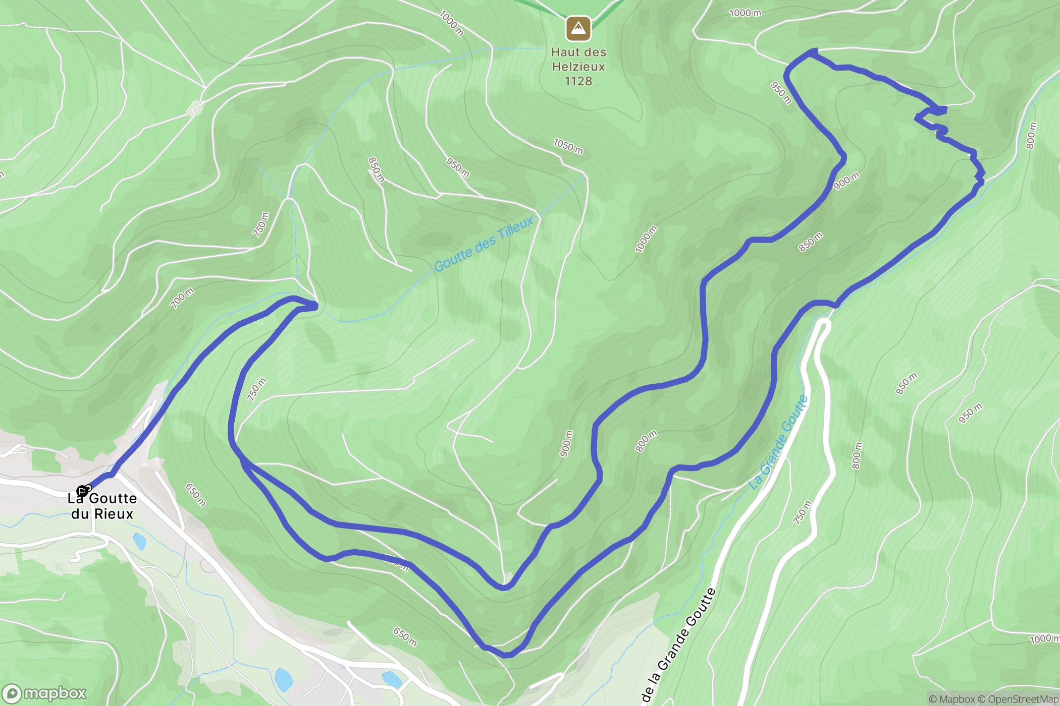 Saint-Maurice-sur-Moselle : carte du parcours de randonnée - France