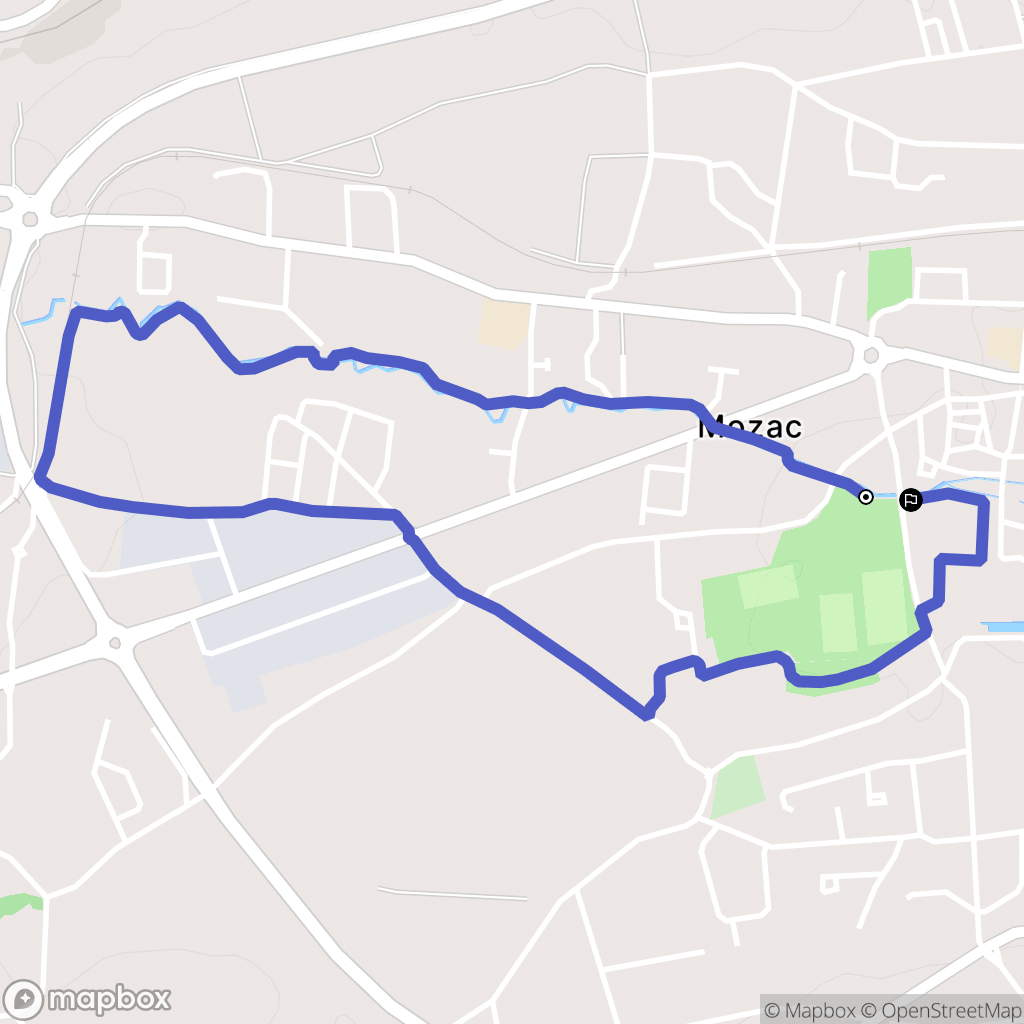 Mozac : carte du parcours de randonnée - France