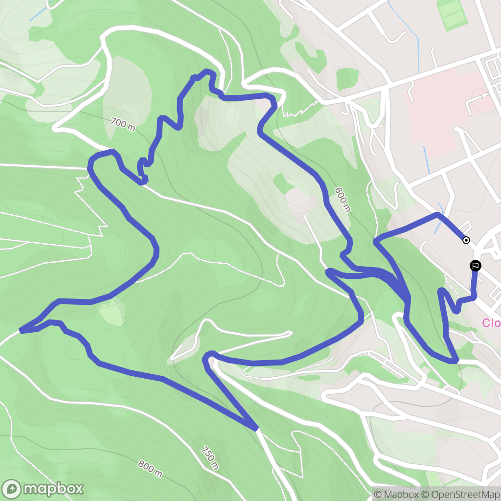 Bagnères-de-Bigorre : carte du parcours de randonnée - France