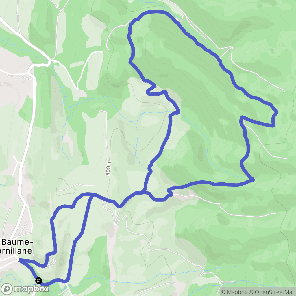 La Baume-Cornillane : carte du parcours de randonnée - France