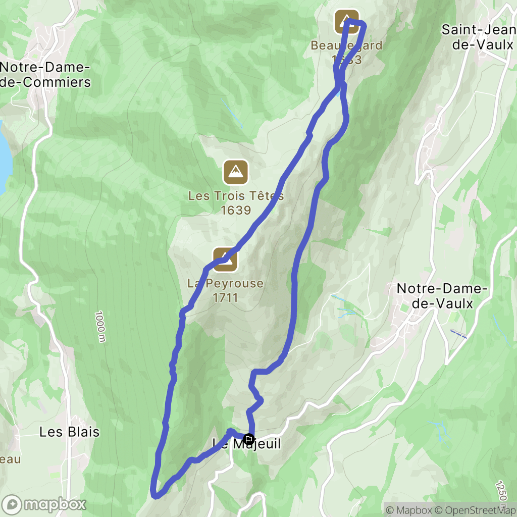 La Motte-Saint-Martin : carte du parcours de randonnée - France