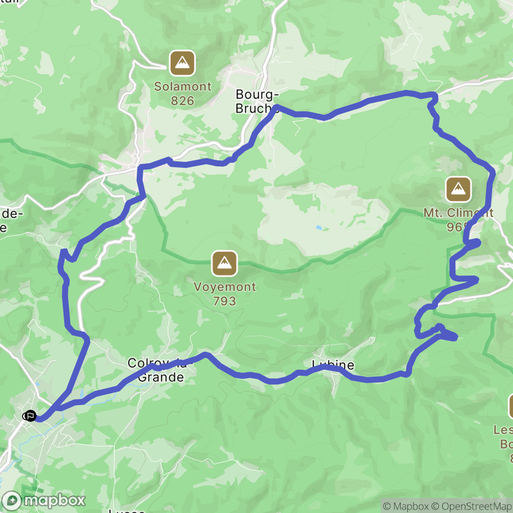 Provenchères-et-Colroy : carte du parcours de randonnée - France