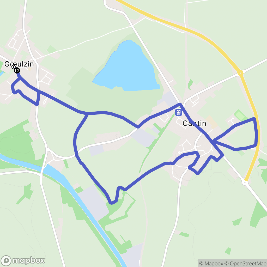 Gœulzin : carte du parcours de randonnée - France