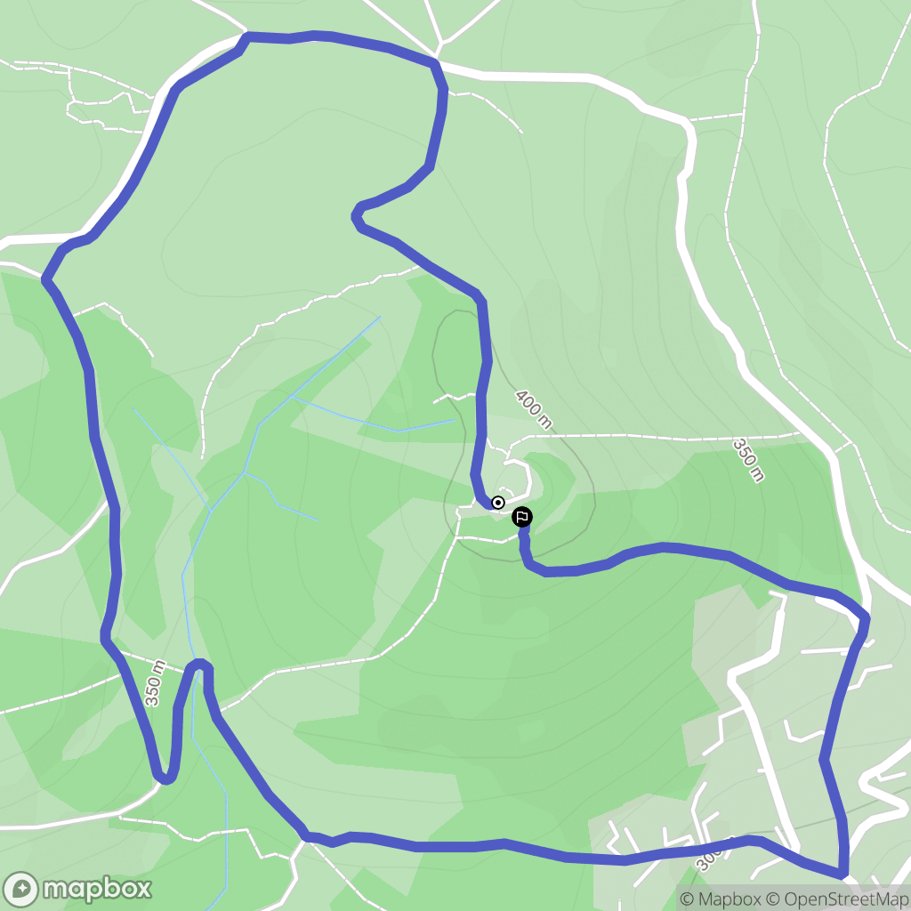 Faugères : carte du parcours de randonnée - France