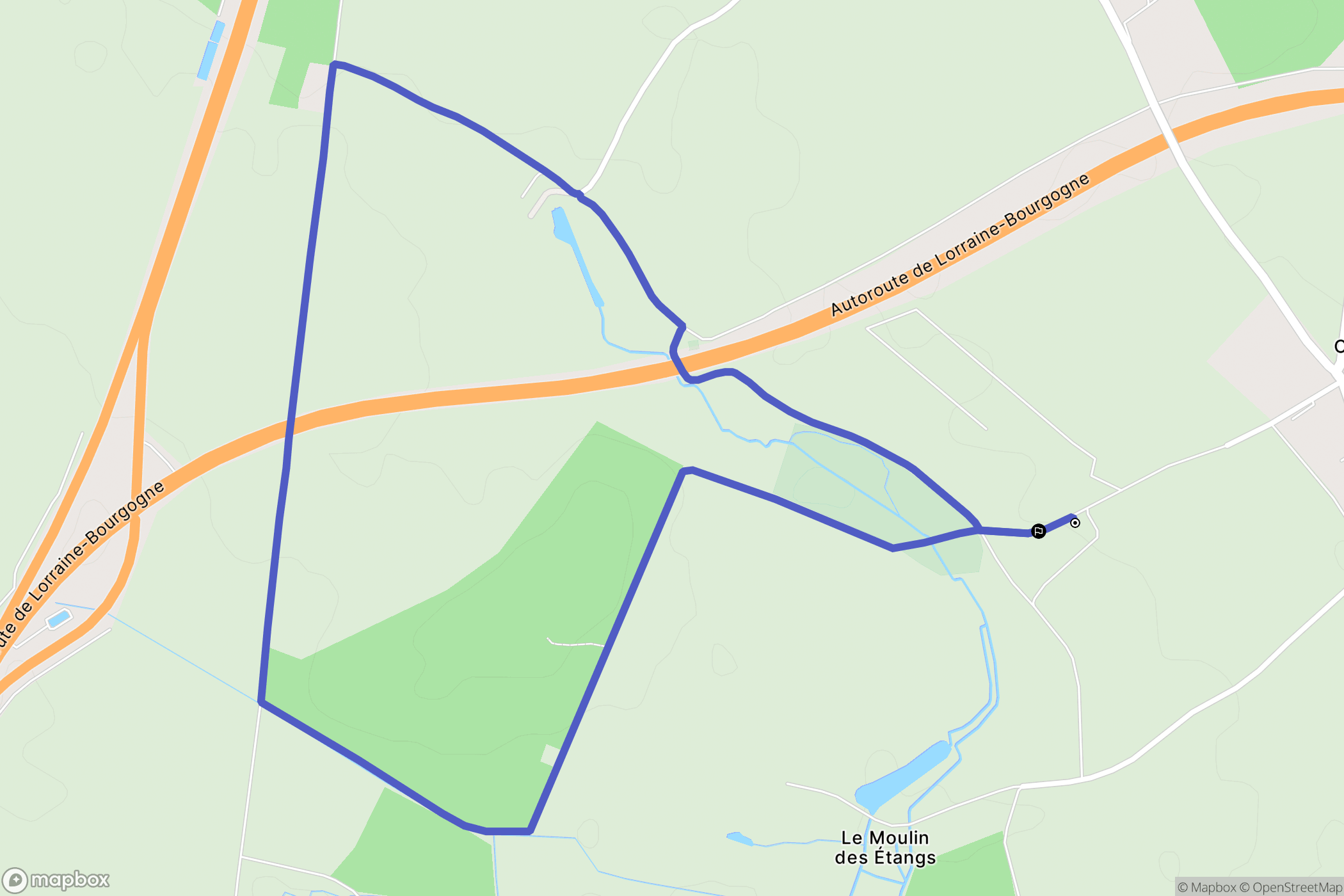 Fénay : carte du parcours de randonnée - France