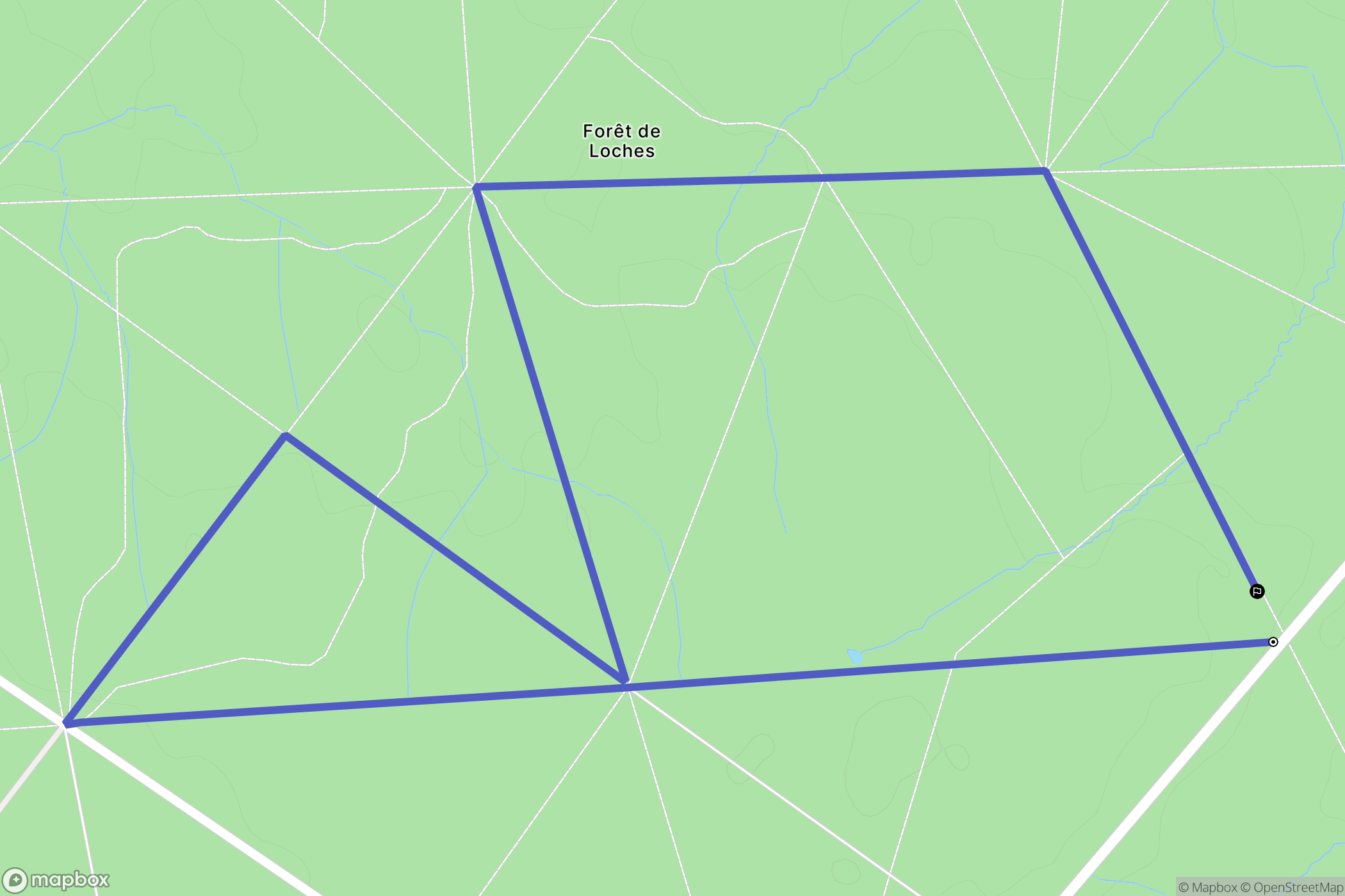 Genillé : carte du parcours de randonnée - France