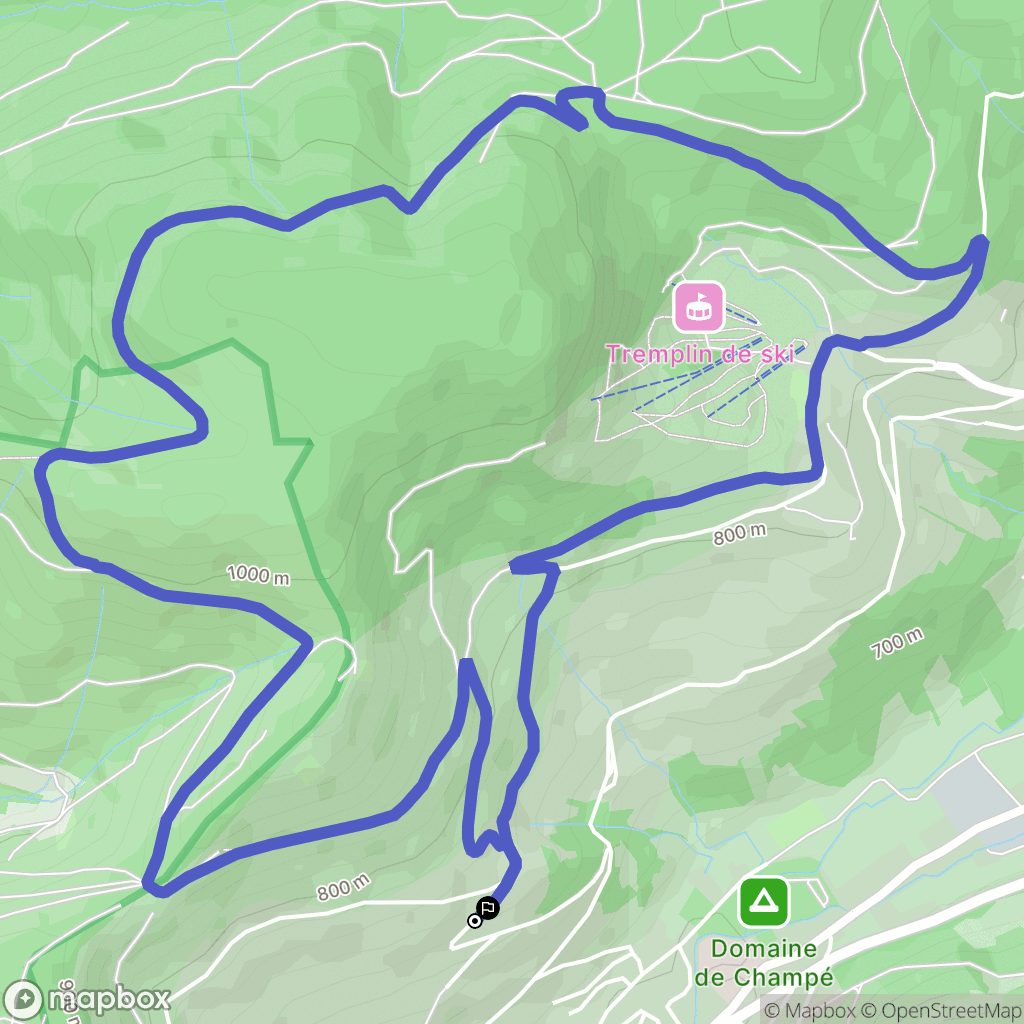 Bussang : carte du parcours de randonnée - France