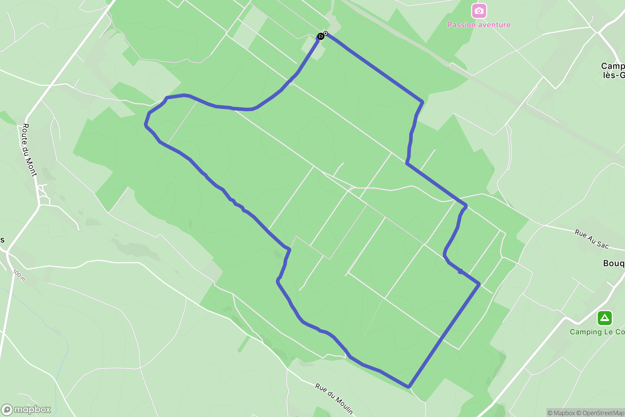 Guines : carte du parcours de randonnée - France