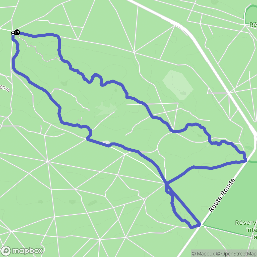 Fontainebleau : carte du parcours de randonnée - France