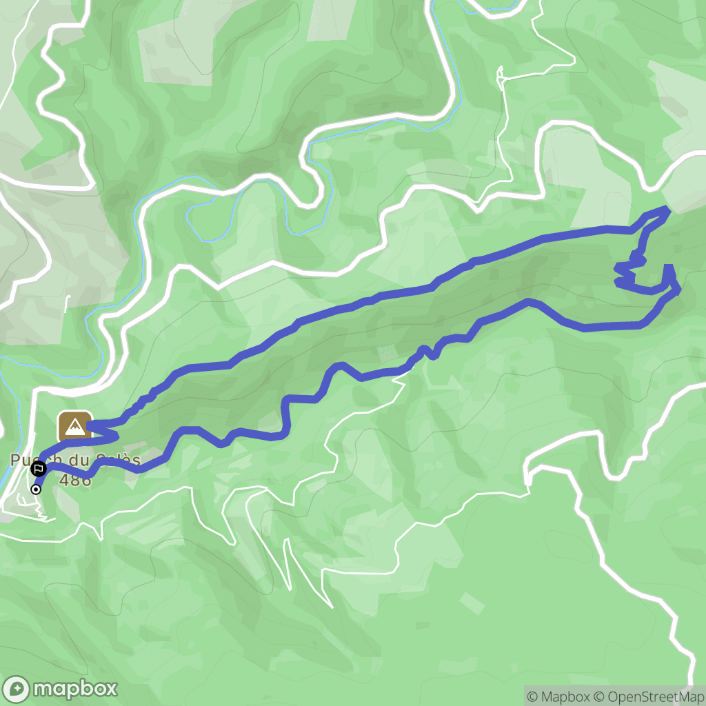 Vabre : carte du parcours de randonnée - France