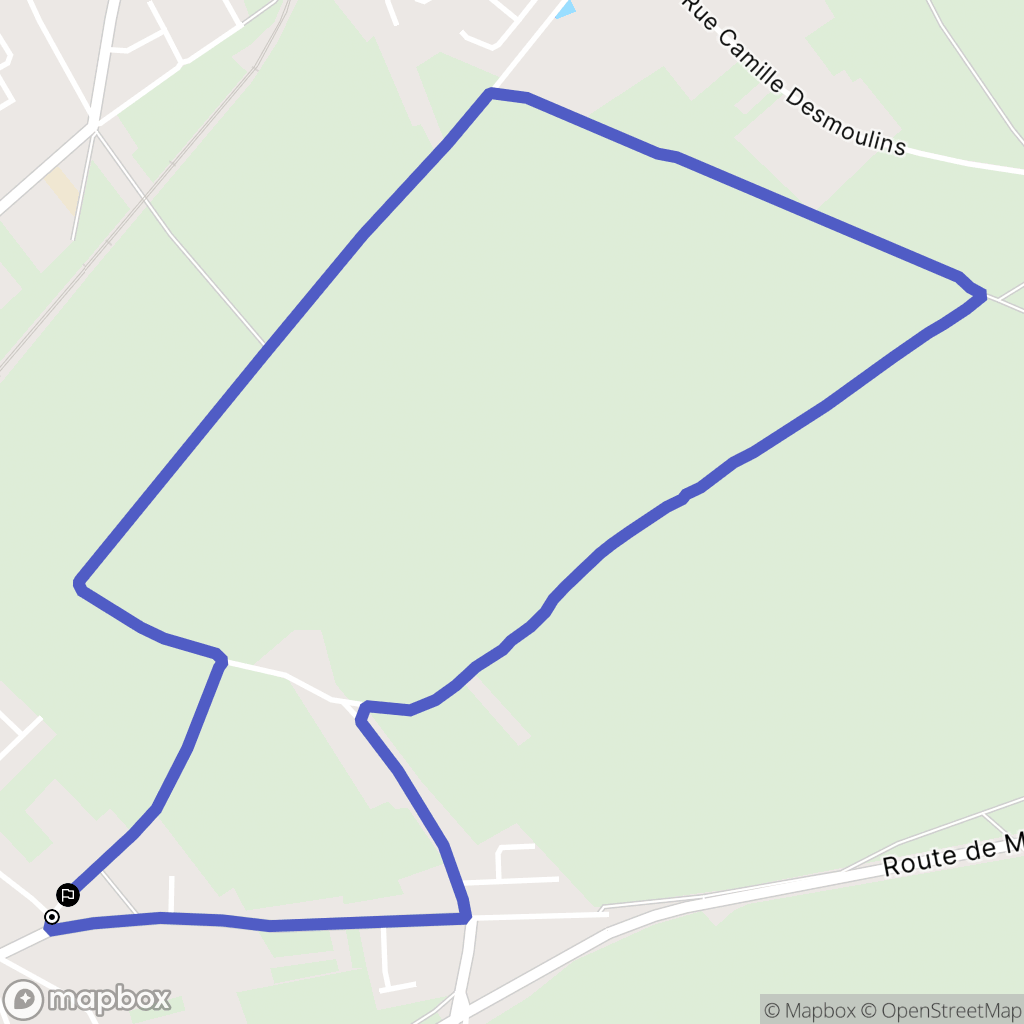 Meurchin : carte du parcours de randonnée - France