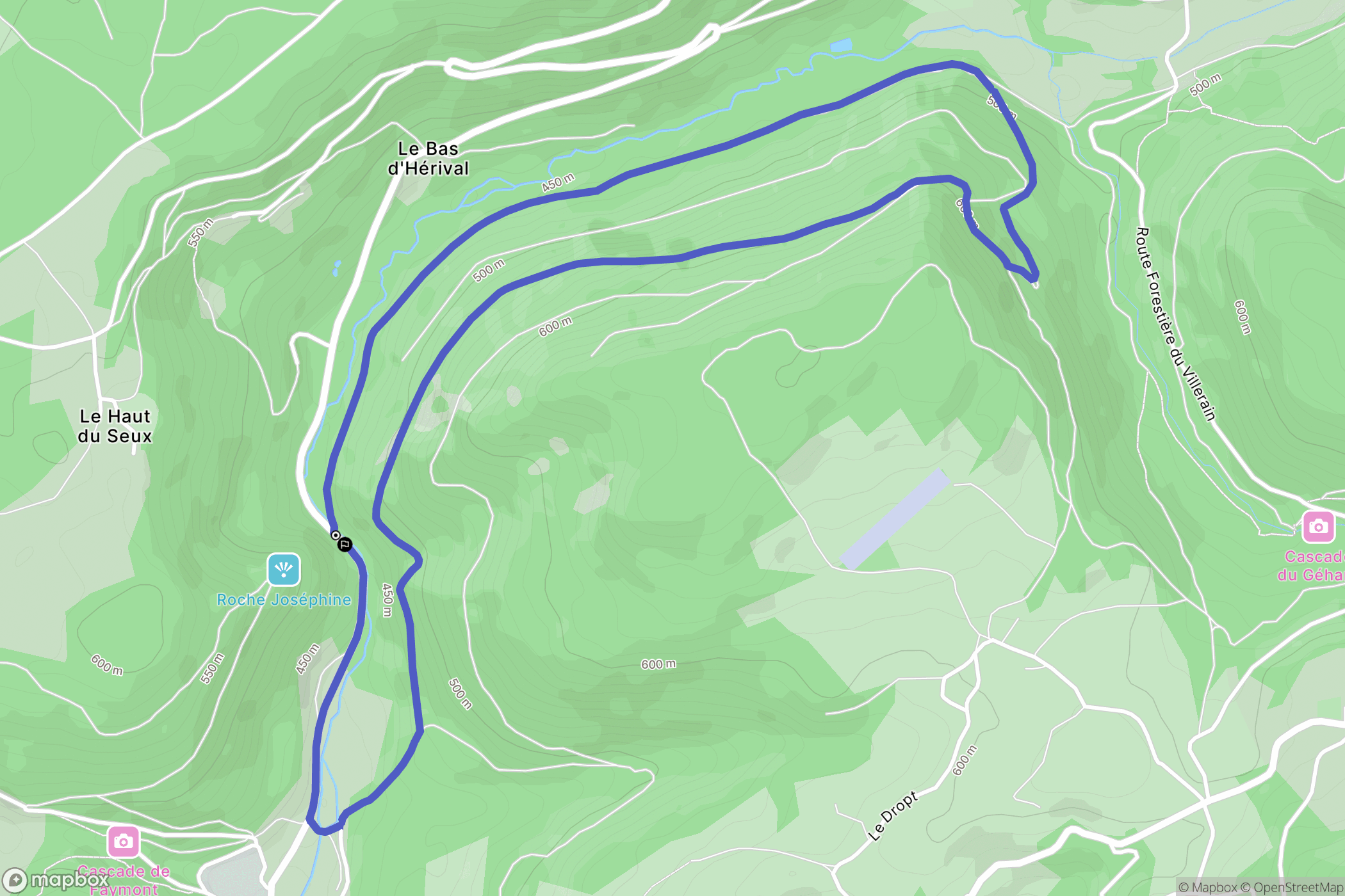 Le Val-d'Ajol : carte du parcours de randonnée - France
