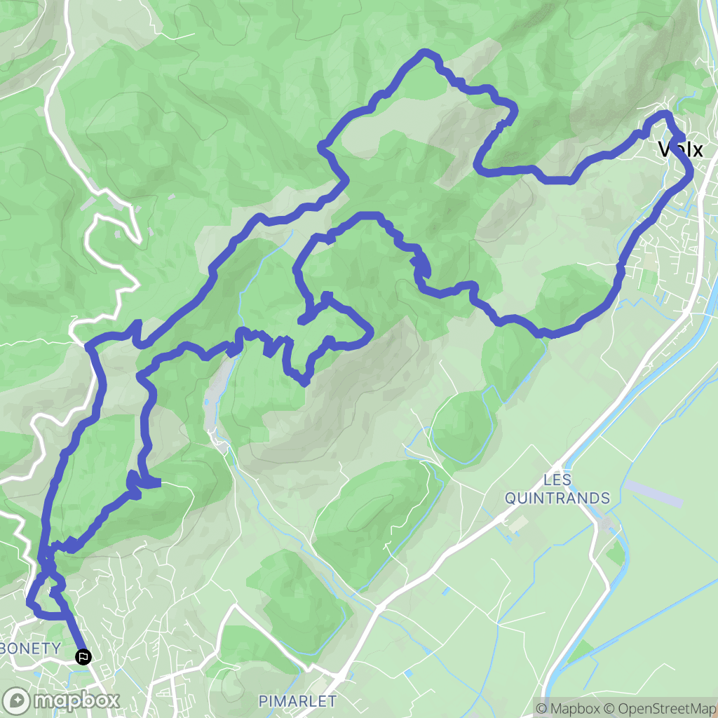 Manosque : carte du parcours de randonnée - France