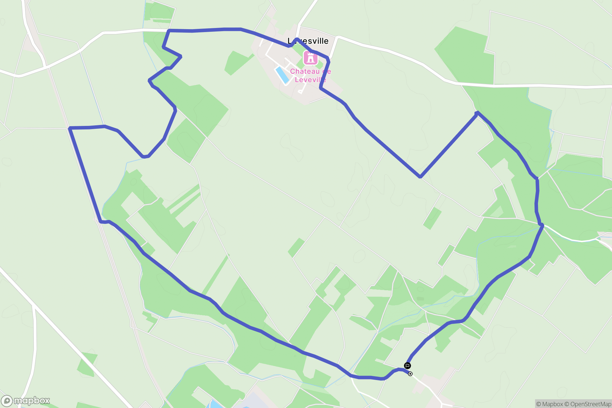 Mainvilliers : carte du parcours de randonnée - France