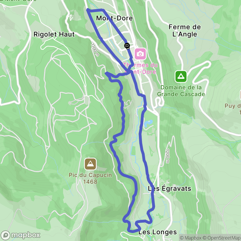 Mont-Dore : carte du parcours de randonnée - France