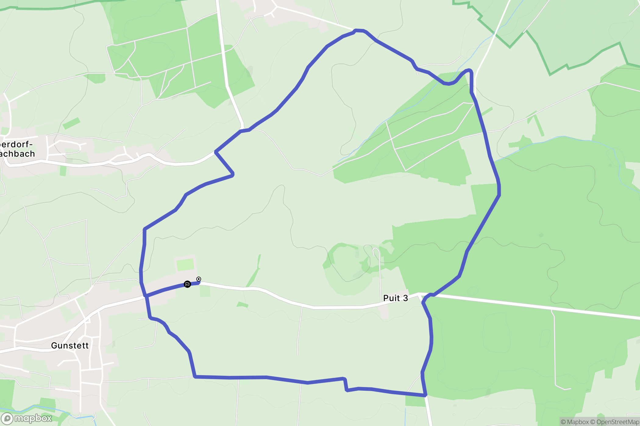 Gunstett : carte du parcours de randonnée - France
