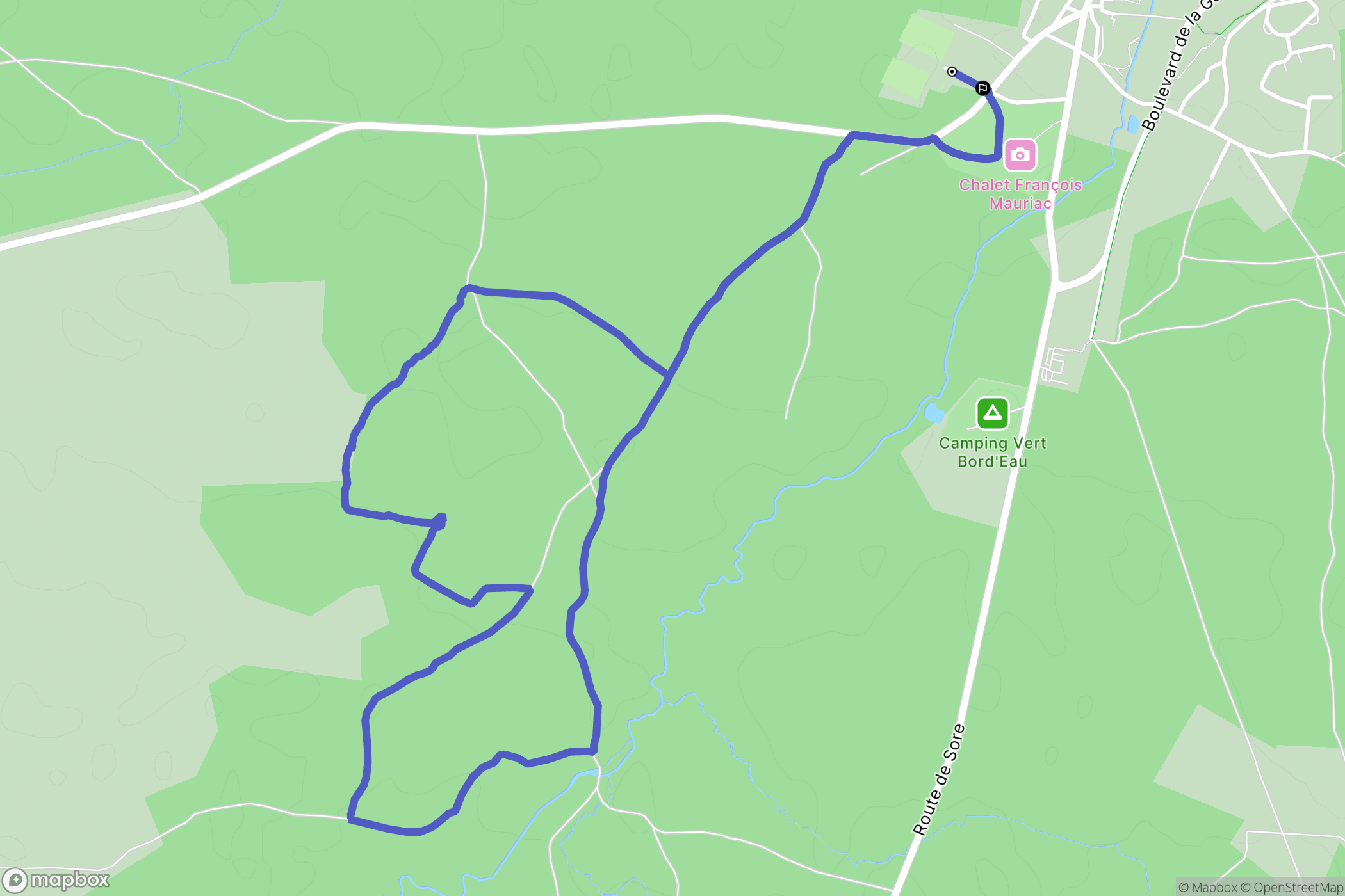 Saint-Symphorien : carte du parcours de randonnée - France