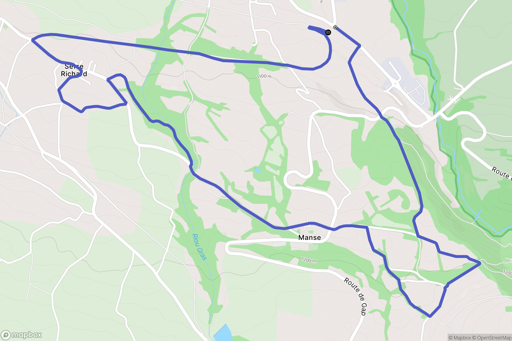 Forest-Saint-Julien : carte du parcours de randonnée - France
