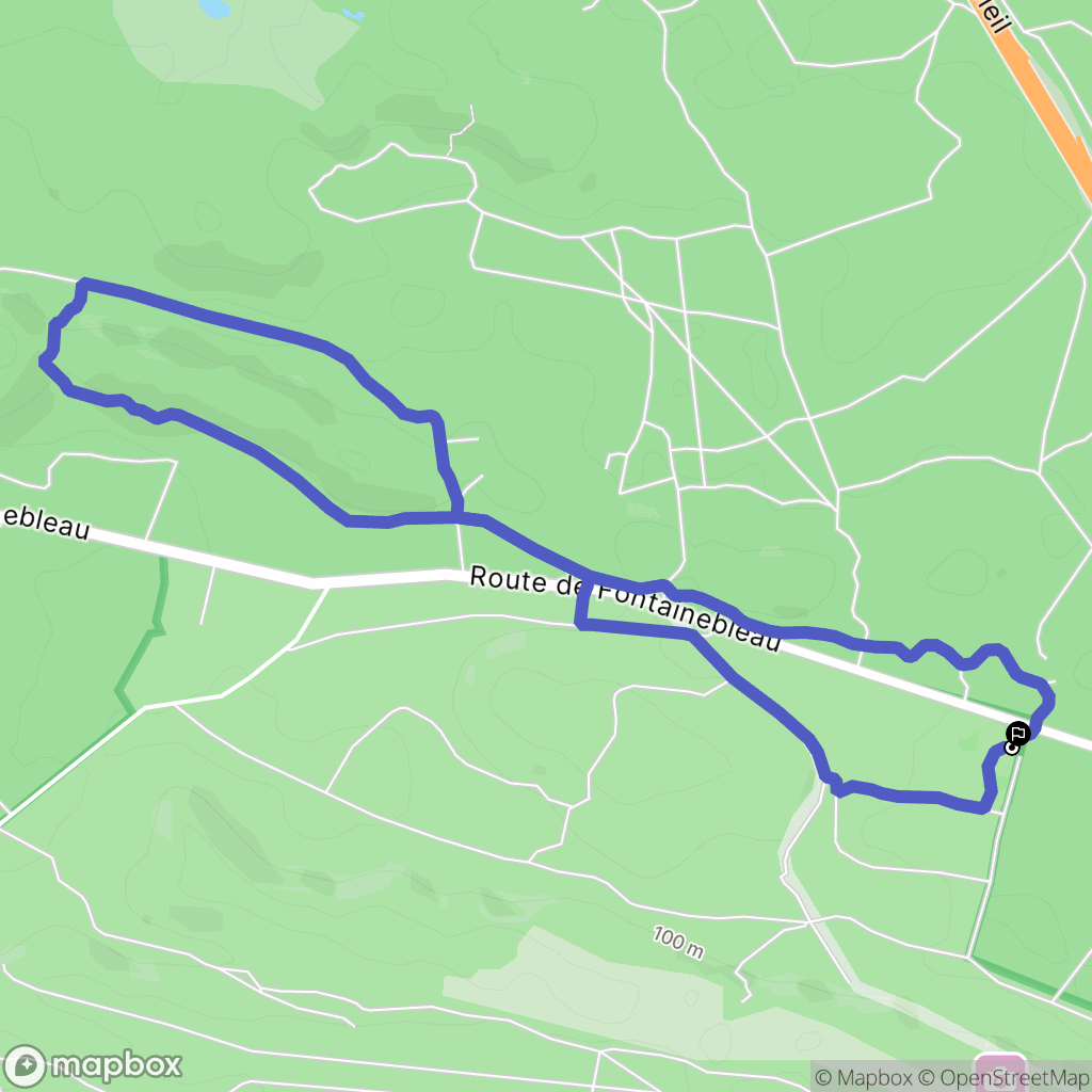 Noisy-sur-École : carte du parcours de randonnée - France