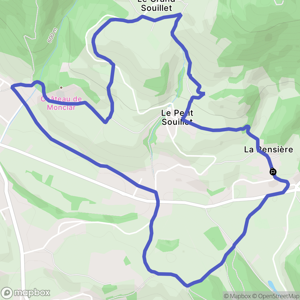 Voiron : carte du parcours de randonnée - France
