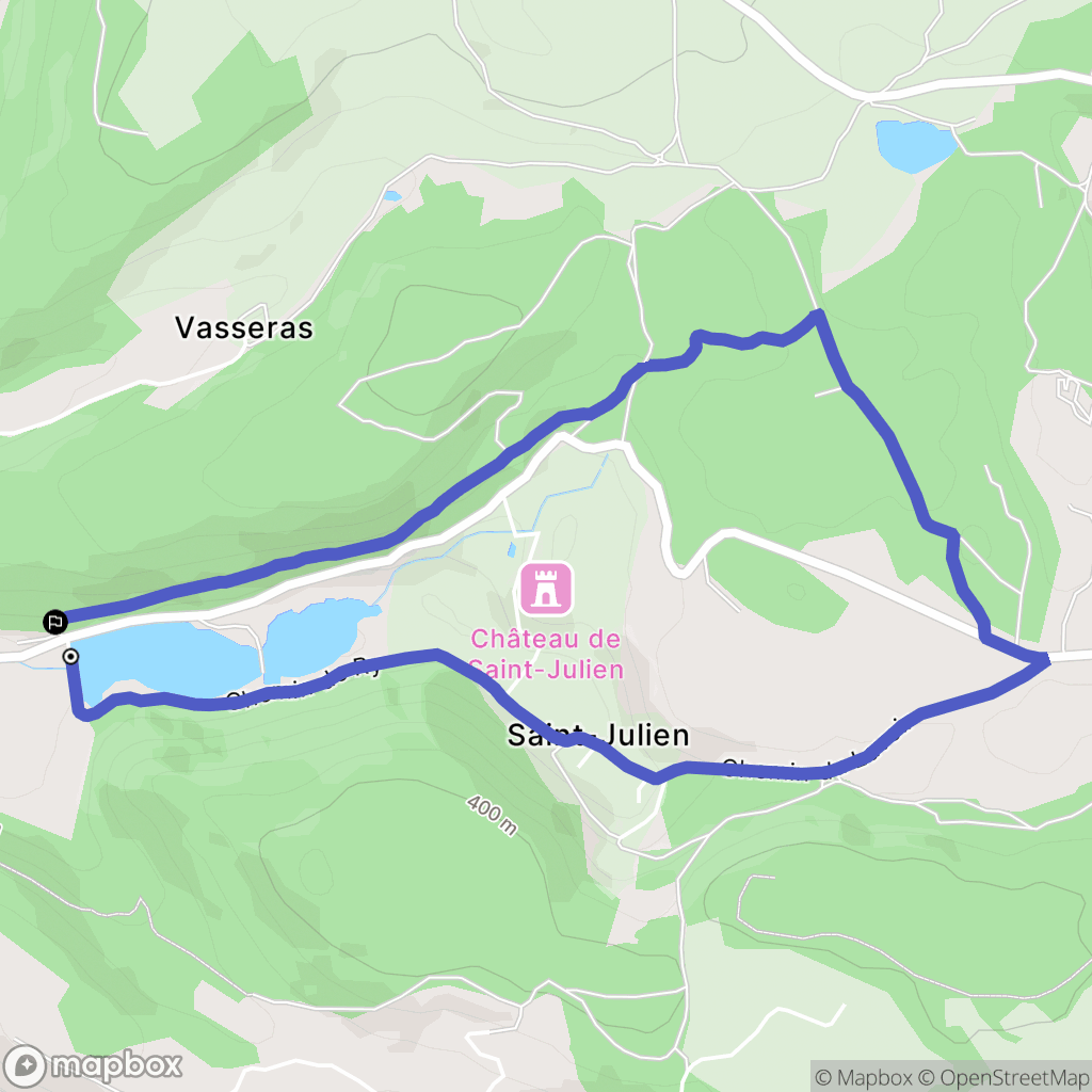 Siccieu-Saint-Julien-et-Carisieu : carte du parcours de randonnée - France
