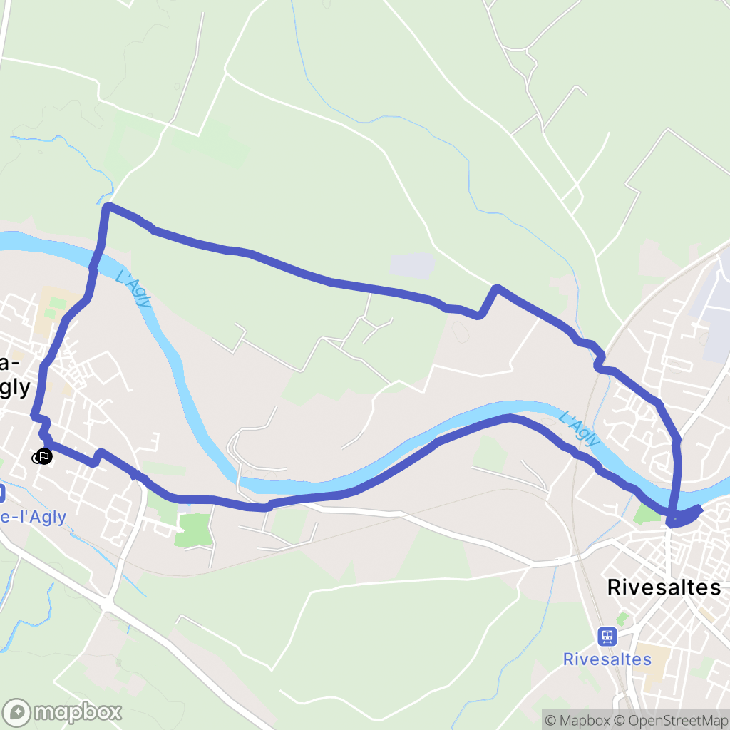 Espira-de-l'Agly : carte du parcours de randonnée - France