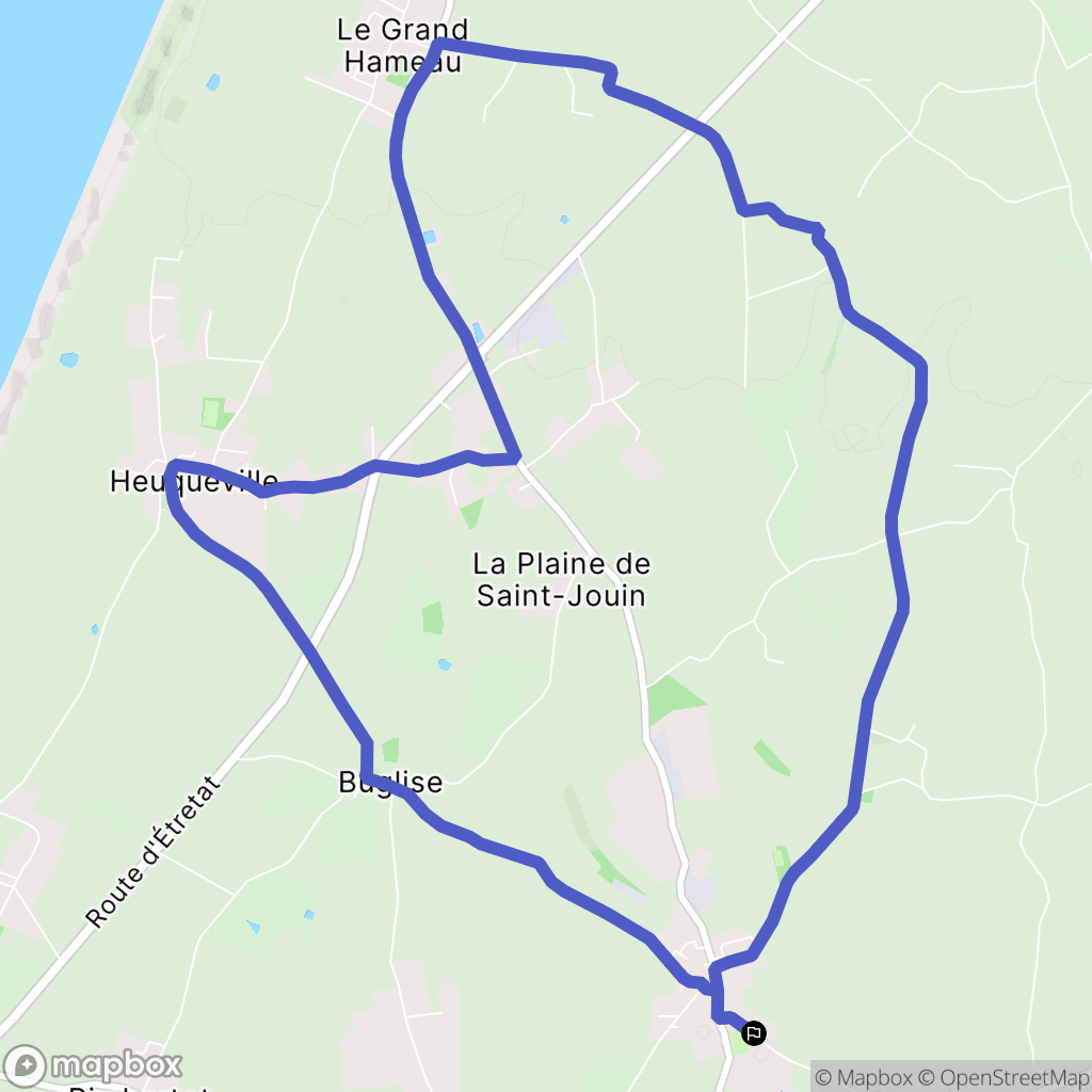 Mannevillette : carte du parcours de randonnée - France