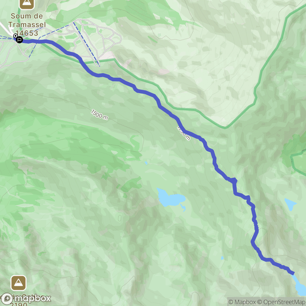 Beaucens : carte du parcours de randonnée - France