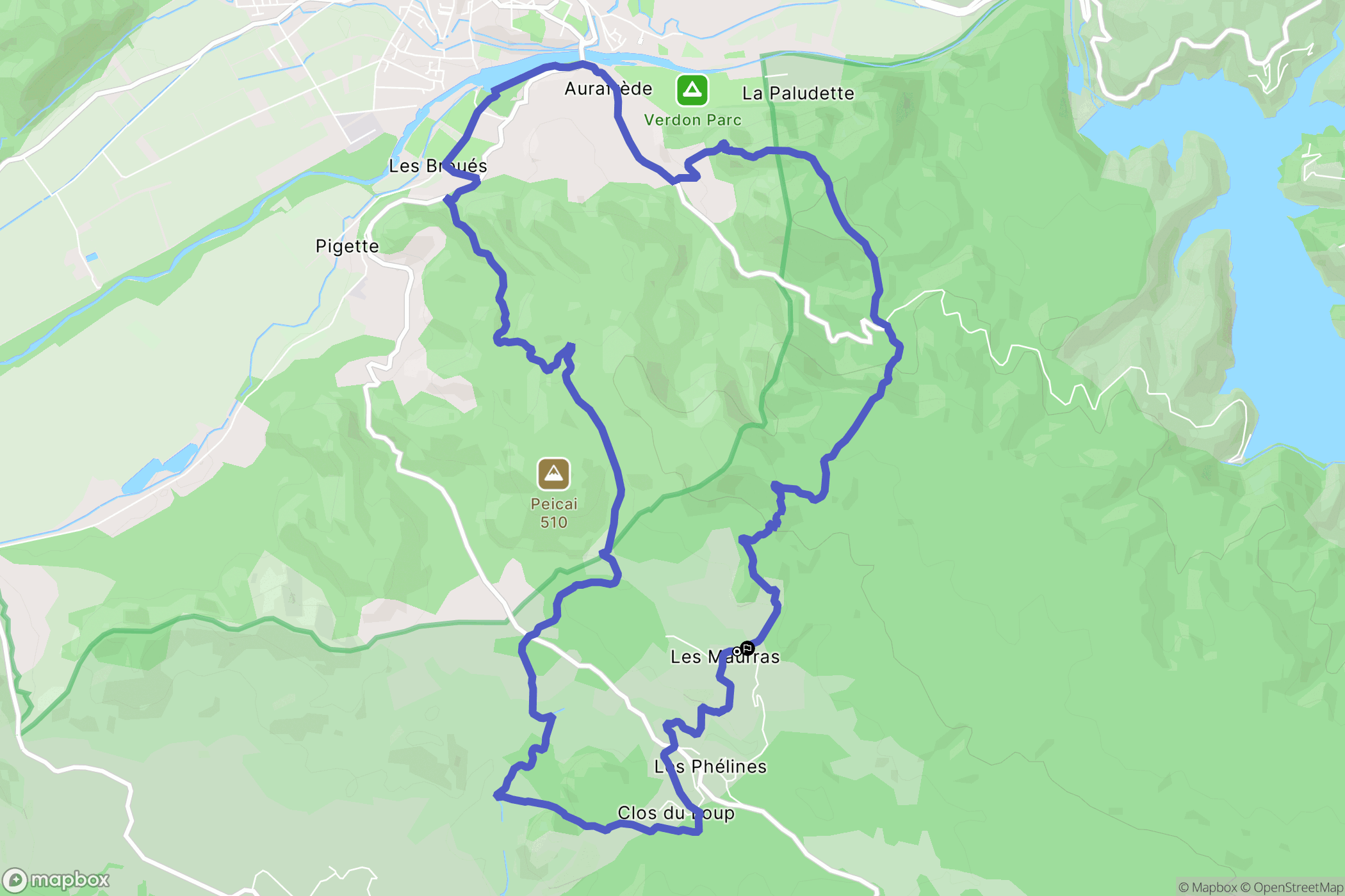 Saint-Julien : carte du parcours de randonnée - France