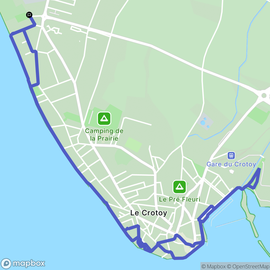 Le Crotoy : carte du parcours de randonnée - France