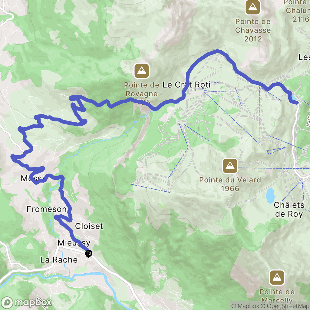 Mieussy : carte du parcours de randonnée - France