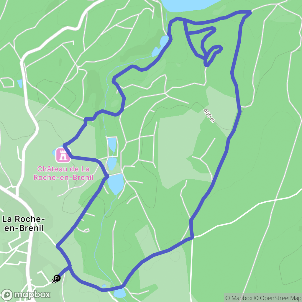 La Roche-en-Brenil : carte du parcours de randonnée - France