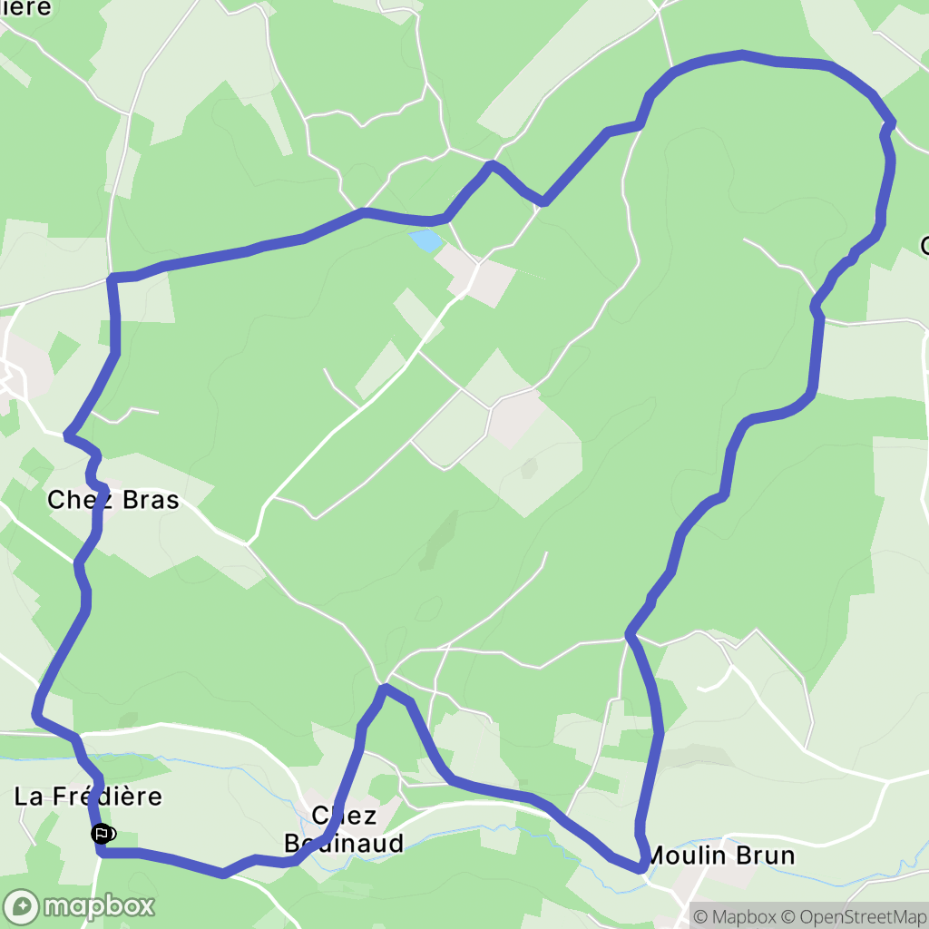Saint-Hilaire-de-Villefranche : carte du parcours de randonnée - France