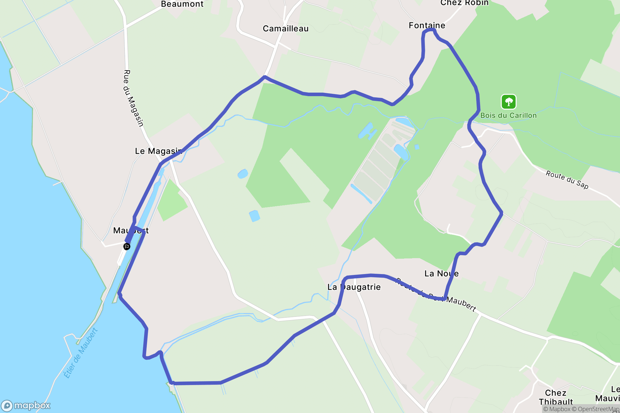 Saint-Fort-sur-Gironde : carte du parcours de randonnée - France